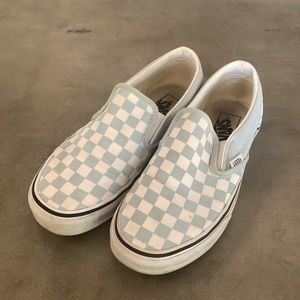 Blue checkered vans
